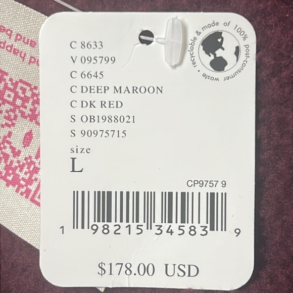 NWT Free People Movement x Hatch Hit The Slopes Fleece Jacket Large Deep Maroon - Picture 14 of 14